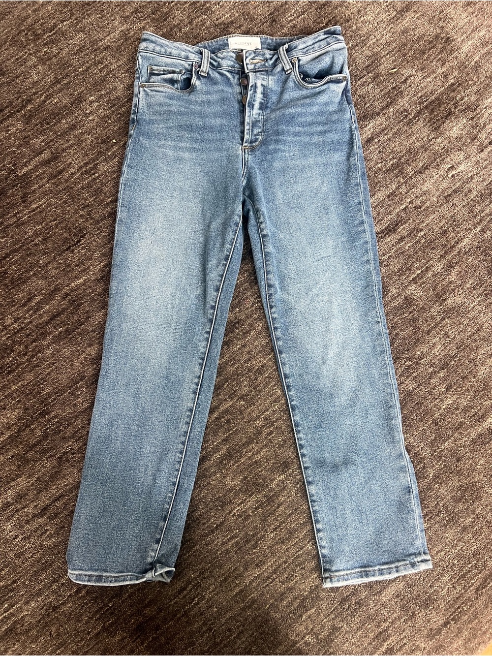EVEREVE The Ever Straight High Rise Jeans Size 28 Light Wash Straight Leg